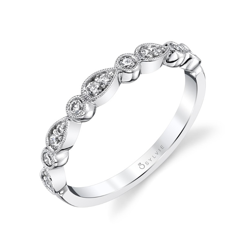 Diamond Stackable Wedding Band - Brynna