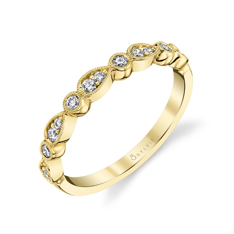 Diamond Stackable Wedding Band - Brynna