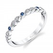 Blue Sapphire Diamond Band - Elena