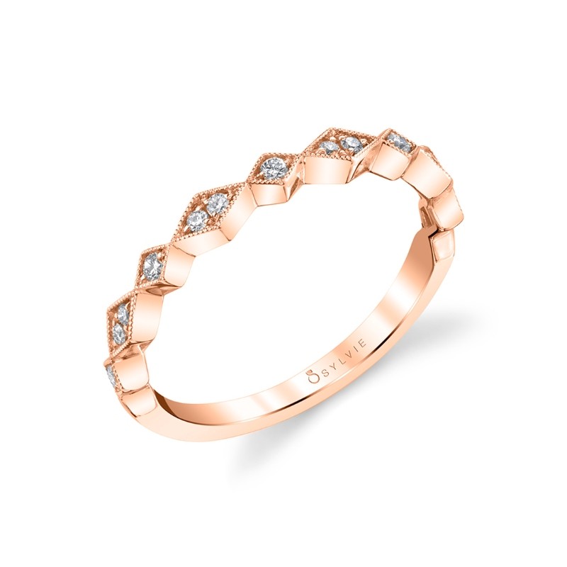 Modern Stackable Wedding Ring - Darcy