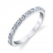 Stackable Baguette Wedding Band