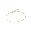 ANIA HAIE 14K GOLD PLATED ON STERLING SILVER SPARKLE EMBLEM CHAIN BRACELET