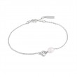 ANIA HAIE STERLING SILVER PEARL LINK CHAIN BRACELET