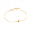 ANIA HAIE 14K GOLD PLATED ON STERLING SILVER PEBBLE SPARKLE CHAIN BRACELET
