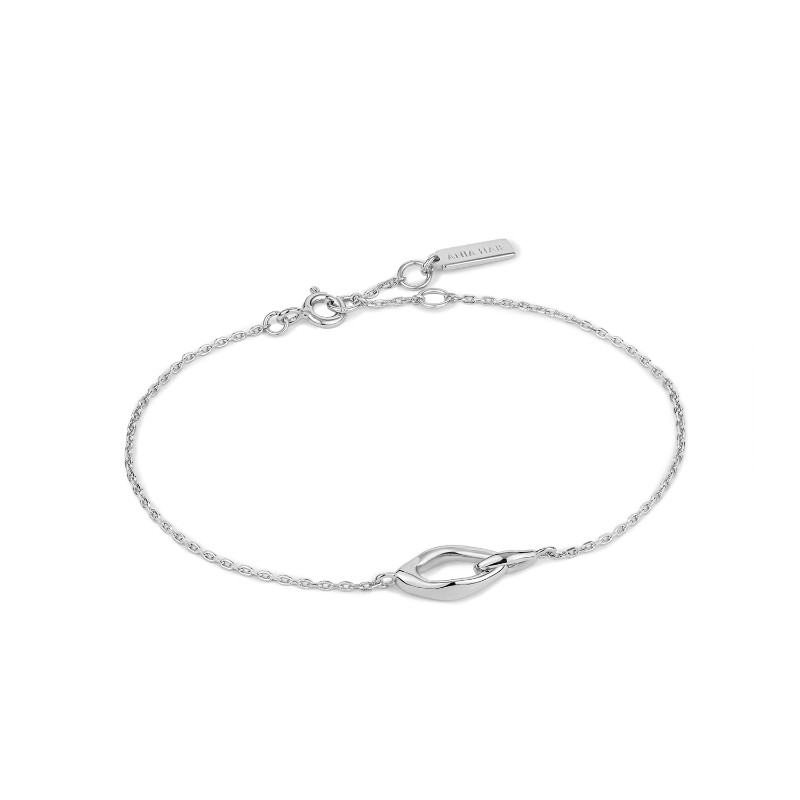ANIA HAIE STERLING SILVER WAVE LINK BRACELET