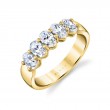 Oval Shaped Five Stone Wedding Band - 1.25 CT