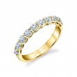 Oval Shaped East to West Wedding Ring - 0.90 CT