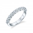 Oval Shaped East to West Wedding Ring - 0.90 CT