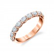 Oval Shaped East to West Wedding Ring - 1.08 CT