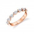 Pear Shaped East to West Wedding Ring - 0.75 CT