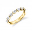 Pear Shaped East to West Wedding Ring - 0.75 CT