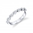 Pear Shaped East to West Wedding Ring - 0.75 CT