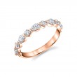 Unique Pear & Round Diamond Wedding Band