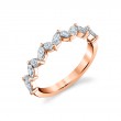Alternating Angle Marquise Wedding Band