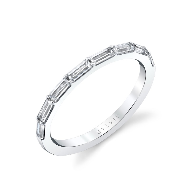 Sleek Baguette Wedding Band