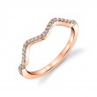 Unique Curved Diamond Wedding Band