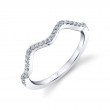 Unique Curved Diamond Wedding Band