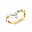 Marquise and Round Curved Wedding Band