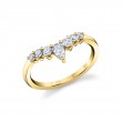 Curved Diamond Wedding Band
