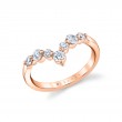 Round Curved Diamond Wedding Ring