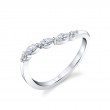 Marquise and Round Curved Wedding Ring