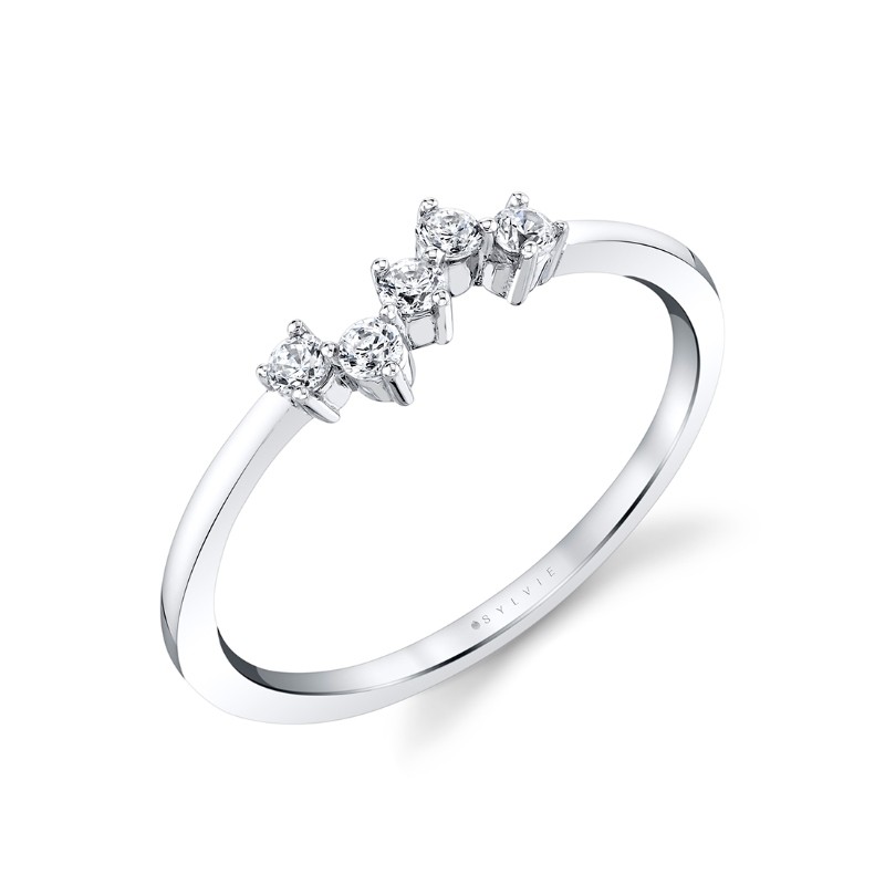 Round Cluster Wedding Ring