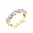 Bold Shared Prong Wedding Band