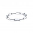 Two Tone Paperclip Bracelet 1.50 CT