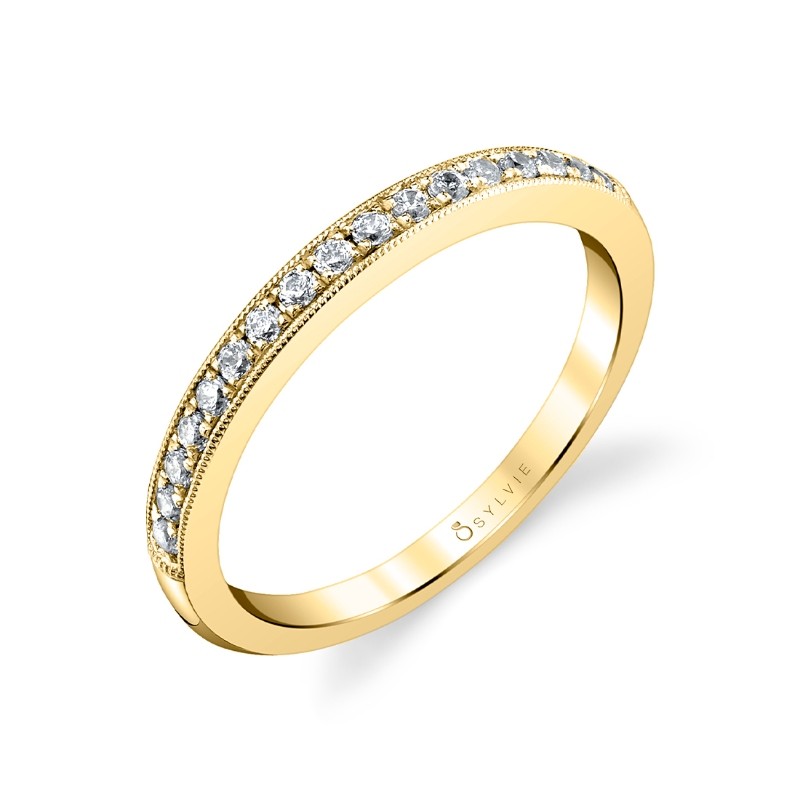 Modern Vintage Wedding Band - Francesca