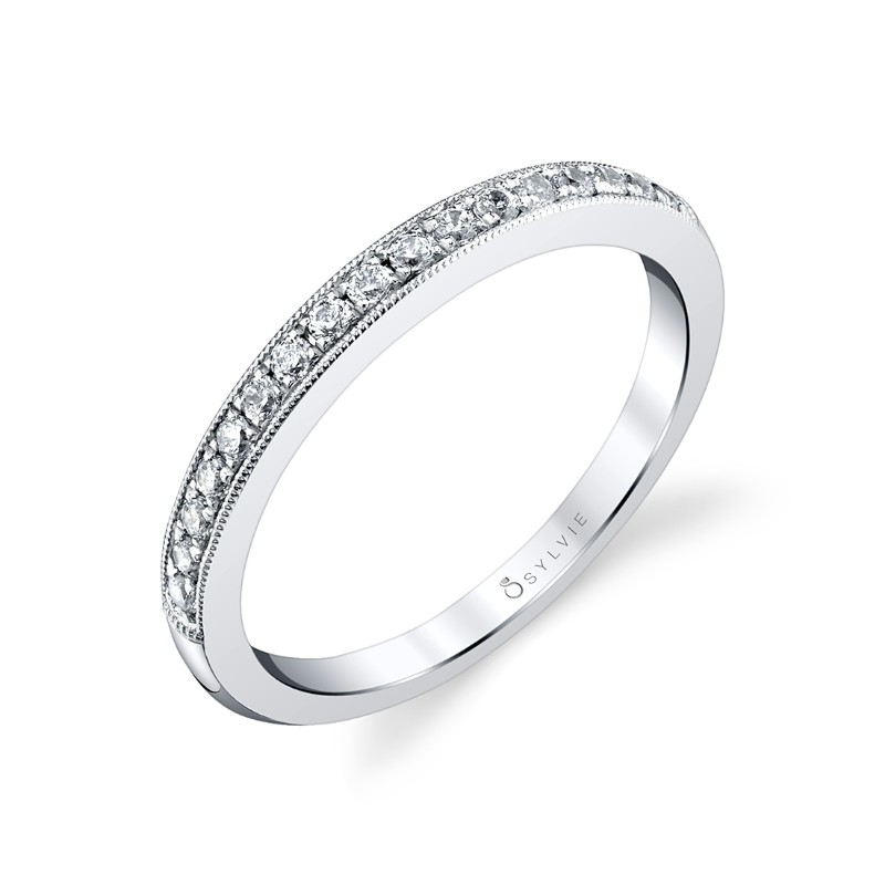 Modern Vintage Wedding Band - Francesca