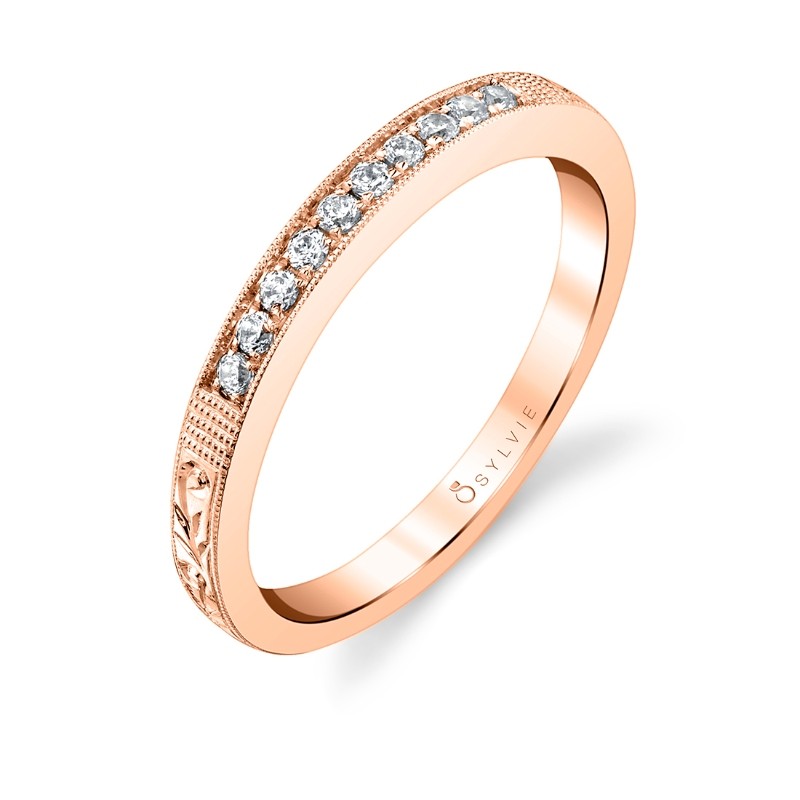 Modern Vintage Wedding Band - Holly