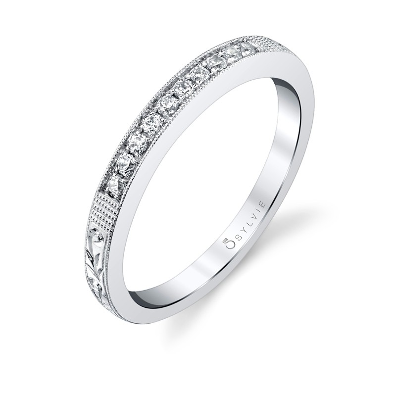 Modern Vintage Wedding Band - Holly