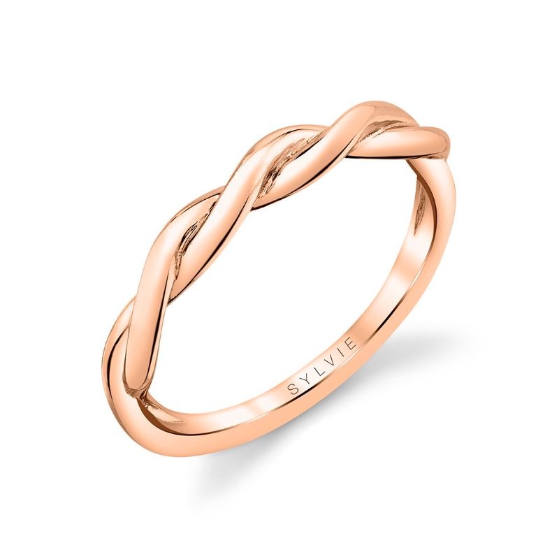 High Polish Spiral Wedding Ring - Yasmine