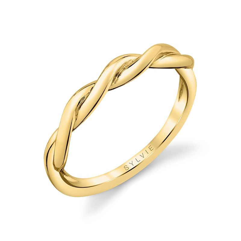 High Polish Spiral Wedding Ring - Yasmine
