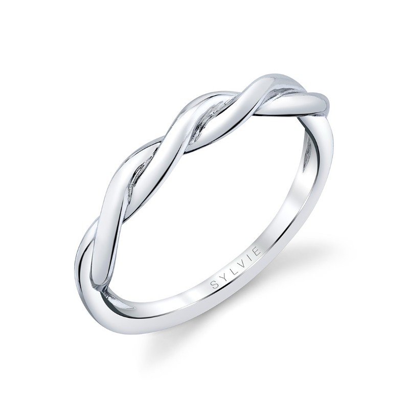 High Polish Spiral Wedding Ring - Yasmine