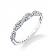 Round Cut Spiral Diamond Wedding Ring - Ava
