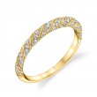 Round Cut Unique Milgrain Diamond Spiral Wedding Ring - Lucia