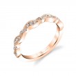Round Cut Vintage Stackable Band - Valerie