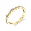 Round Cut Vintage Stackable Band - Valerie