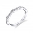 Round Cut Vintage Stackable Band - Valerie