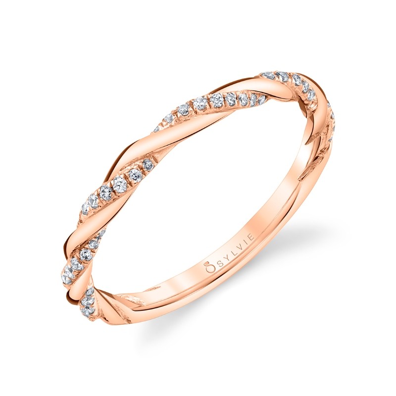 Spiral Diamond Wedding Band - Jolie