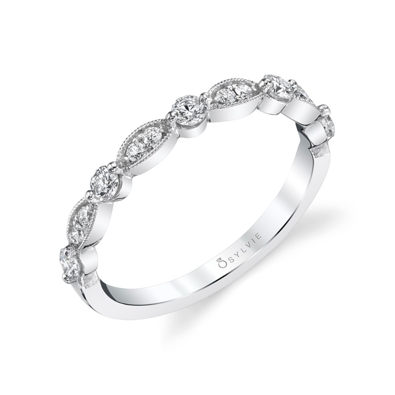 Stackable Diamond Wedding Ring - Florence