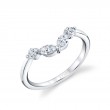 Diamond Curved Wedding Band - Alina