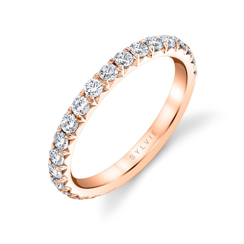 Wide Pave Wedding Band - Querida