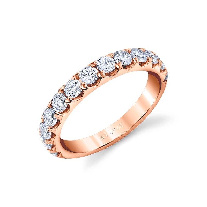 Thick Classic Diamond Wedding Ring - Darlene