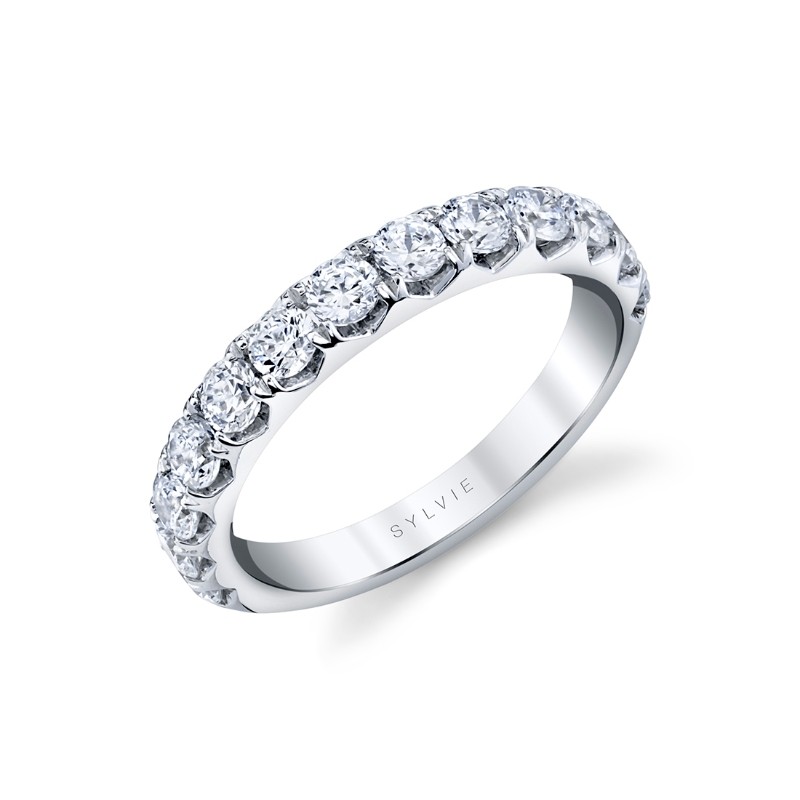 Thick Classic Diamond Wedding Ring - Darlene