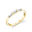 Three Stone Bar Set Baguette Wedding Ring - Nicolette