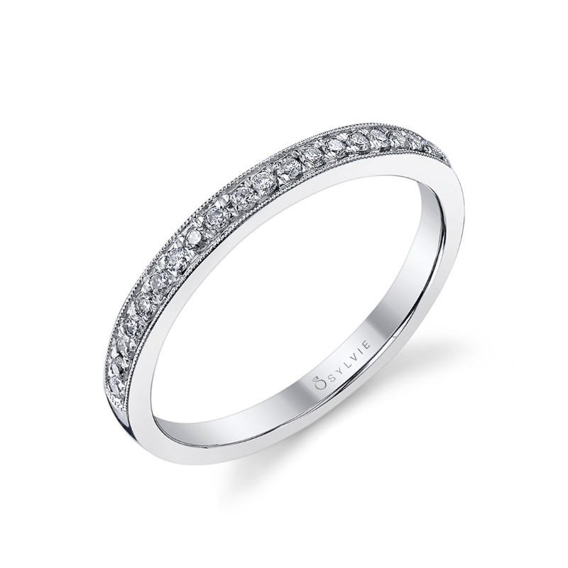 Classic Wedding Band with Milgrain Accents
