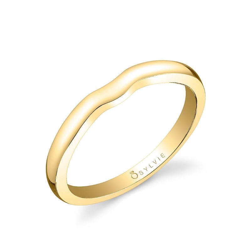 High Polish Wedding Band - Carina