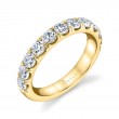 Classic Wedding Band with Shared Prongs